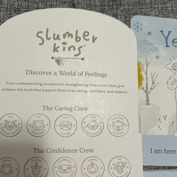 NWT Yellow Yeti Snuggler Slumberkins and Book Set - Picture 4 of 4